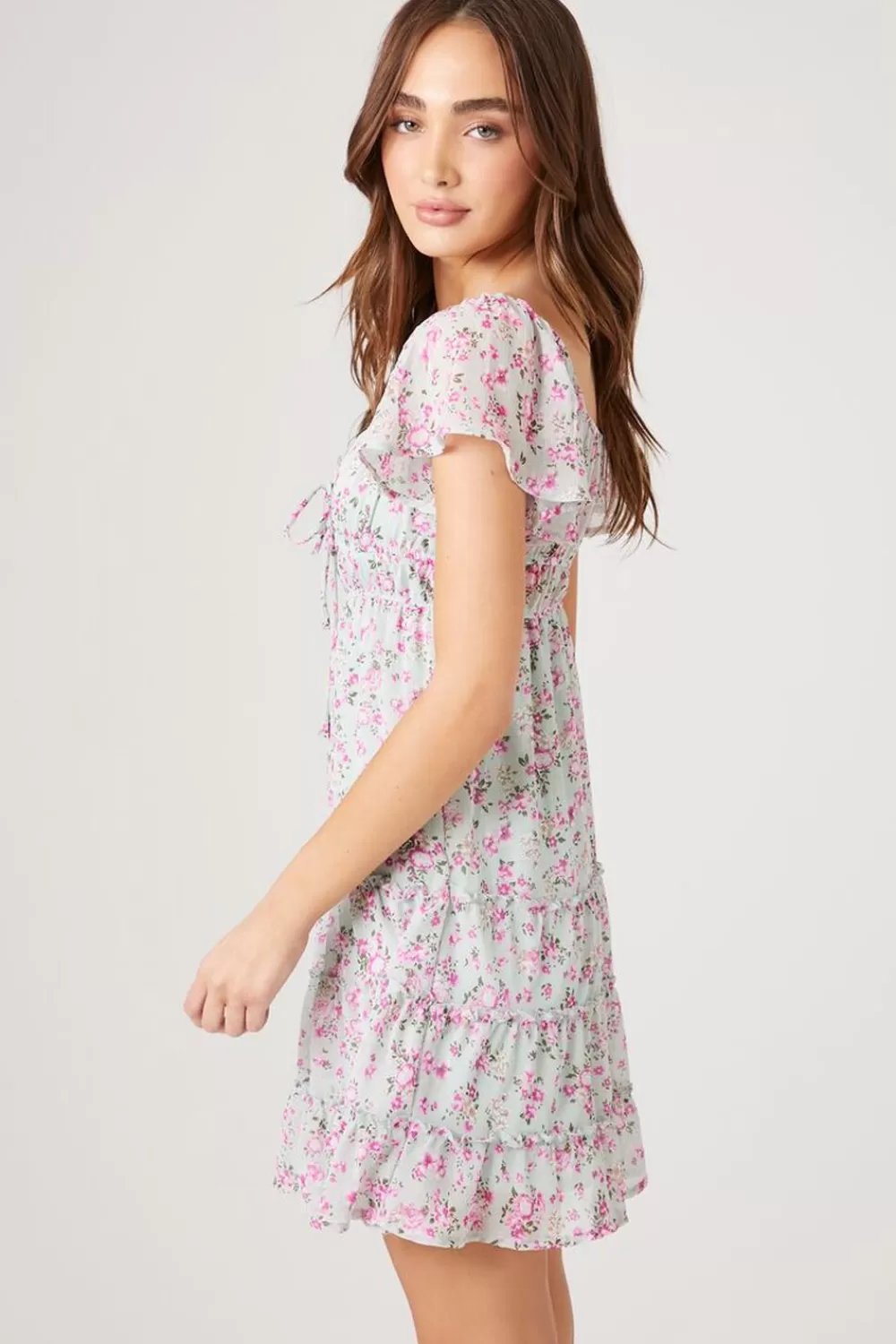 Forever 21 Tiered Floral Print Mini Dress | Women Dresses