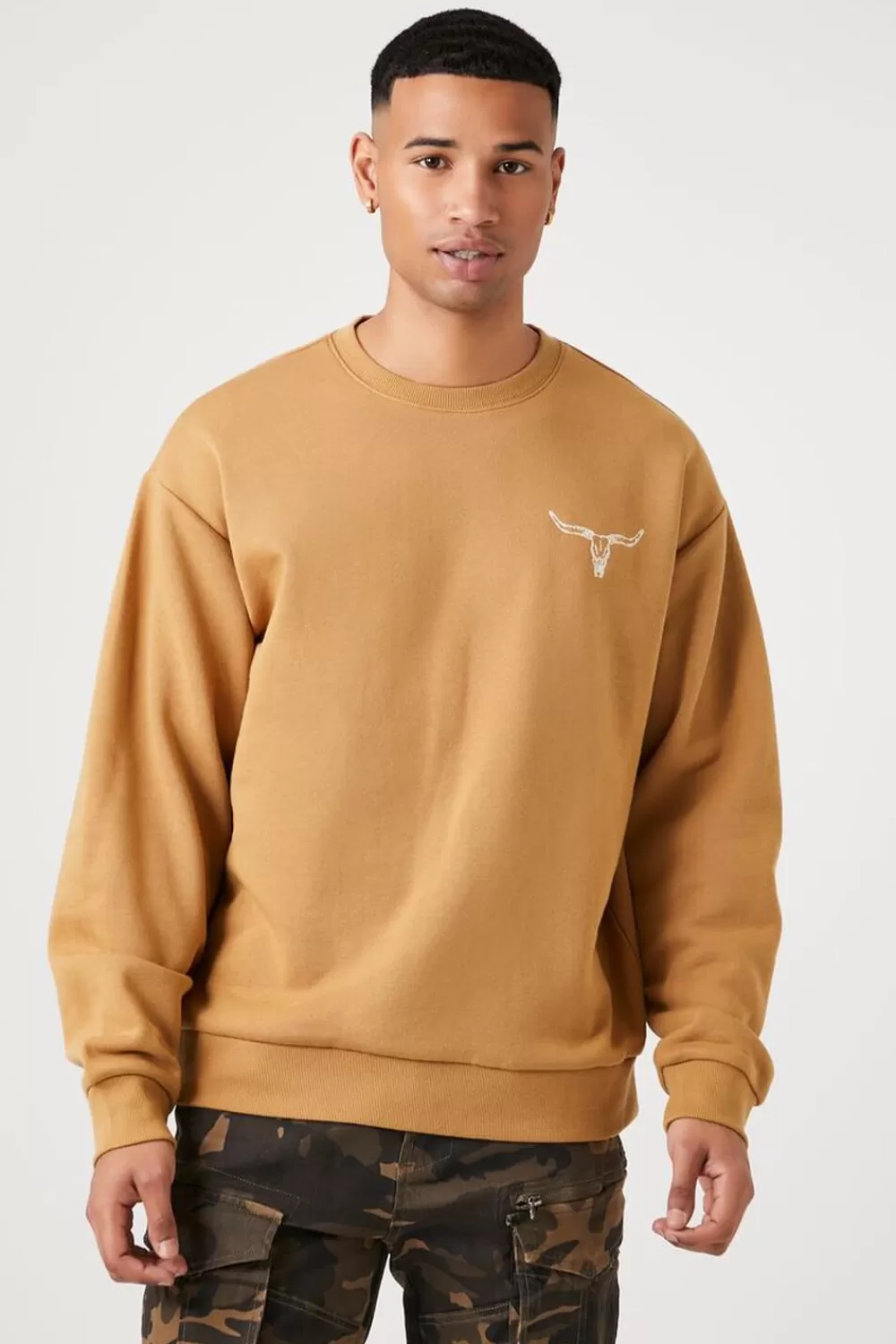Graphic Tees>Forever 21 Till Sunsets End Graphic Pullover Light Brown/Multi