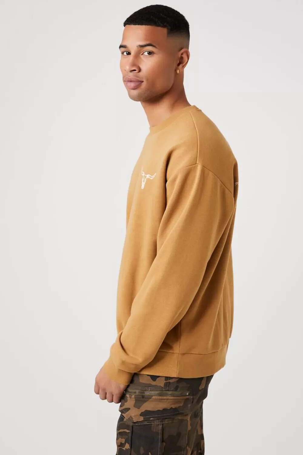Graphic Tees>Forever 21 Till Sunsets End Graphic Pullover Light Brown/Multi
