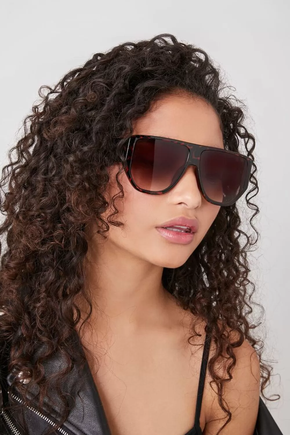 Swimwear>Forever 21 Tortoiseshell Shield Sunglasses Brown/Brown