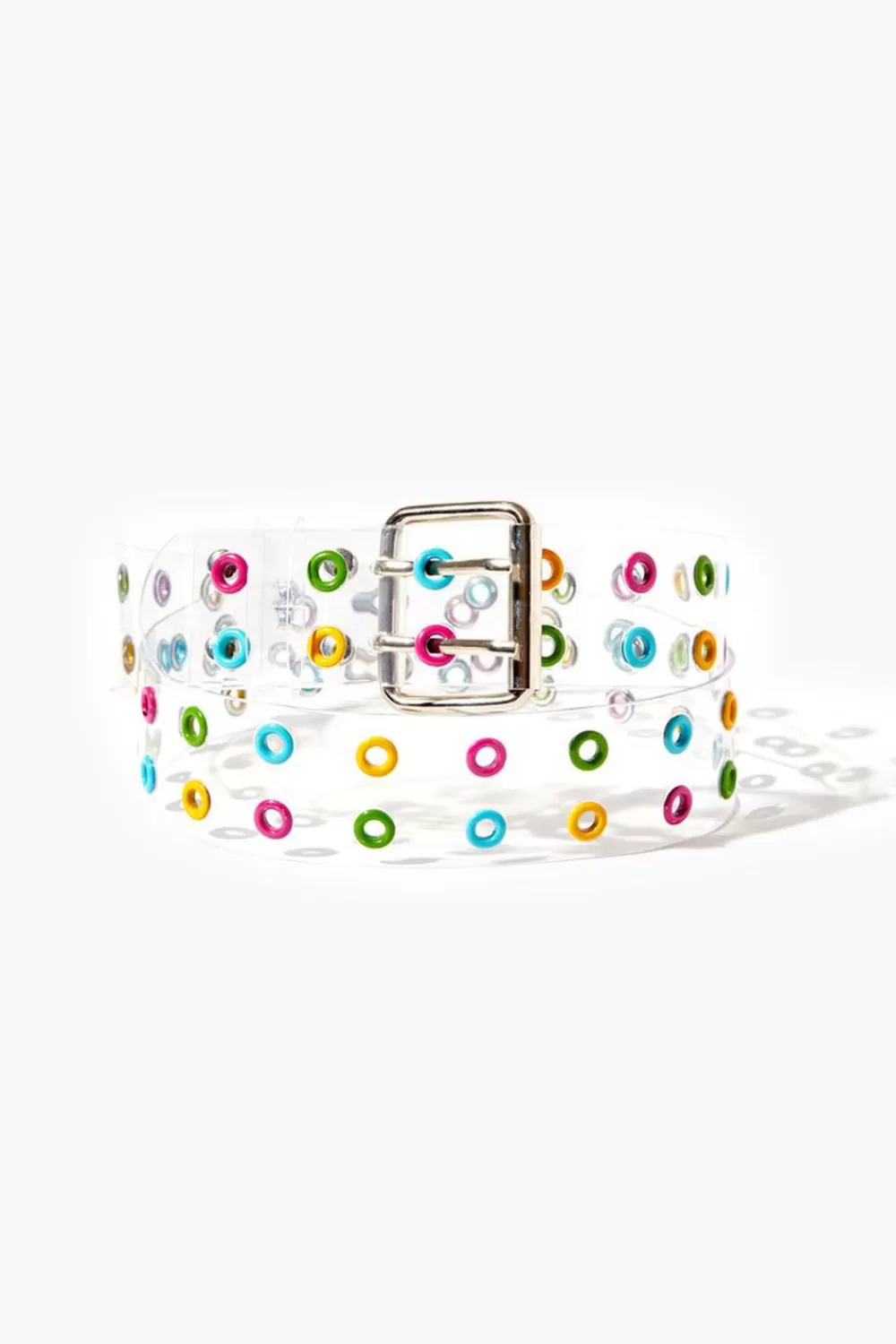 Belts>Forever 21 Transparent Grommet Hip Belt Clear/Multi