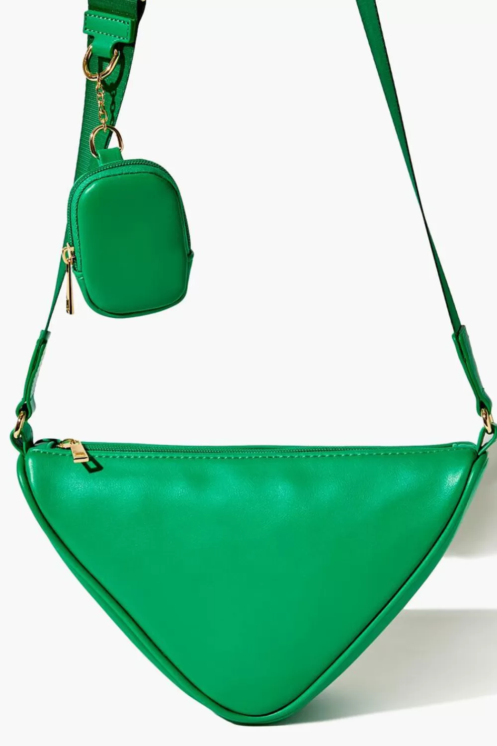 Bags + Backpacks>Forever 21 Triangle Crossbody Bag Green