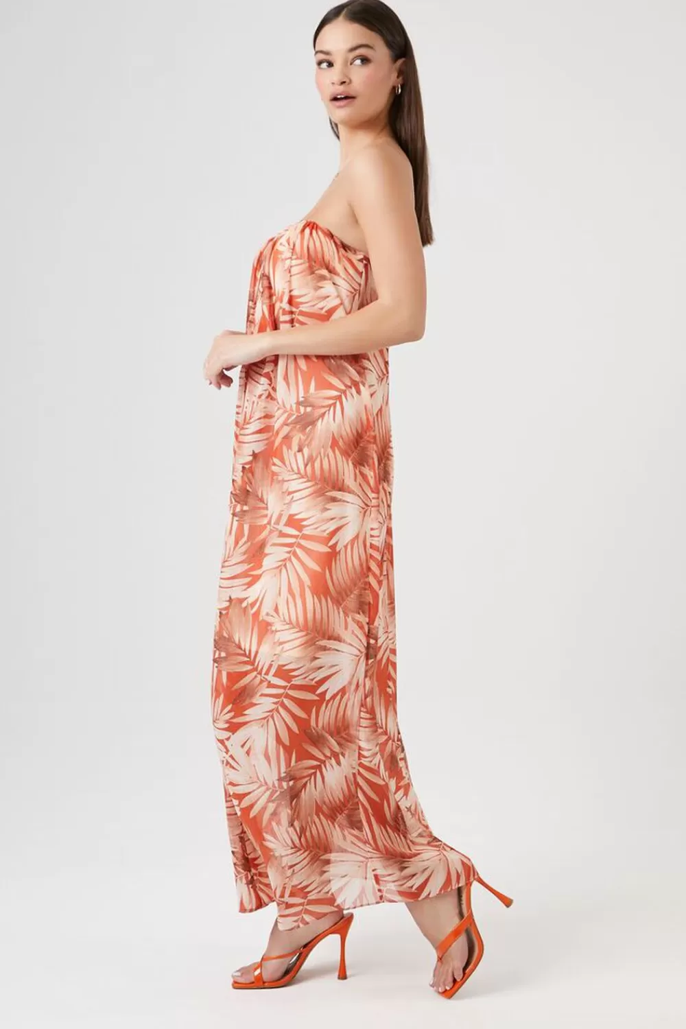 Forever 21 Tropical Leaf Print Maxi Dress | Women Dresses
