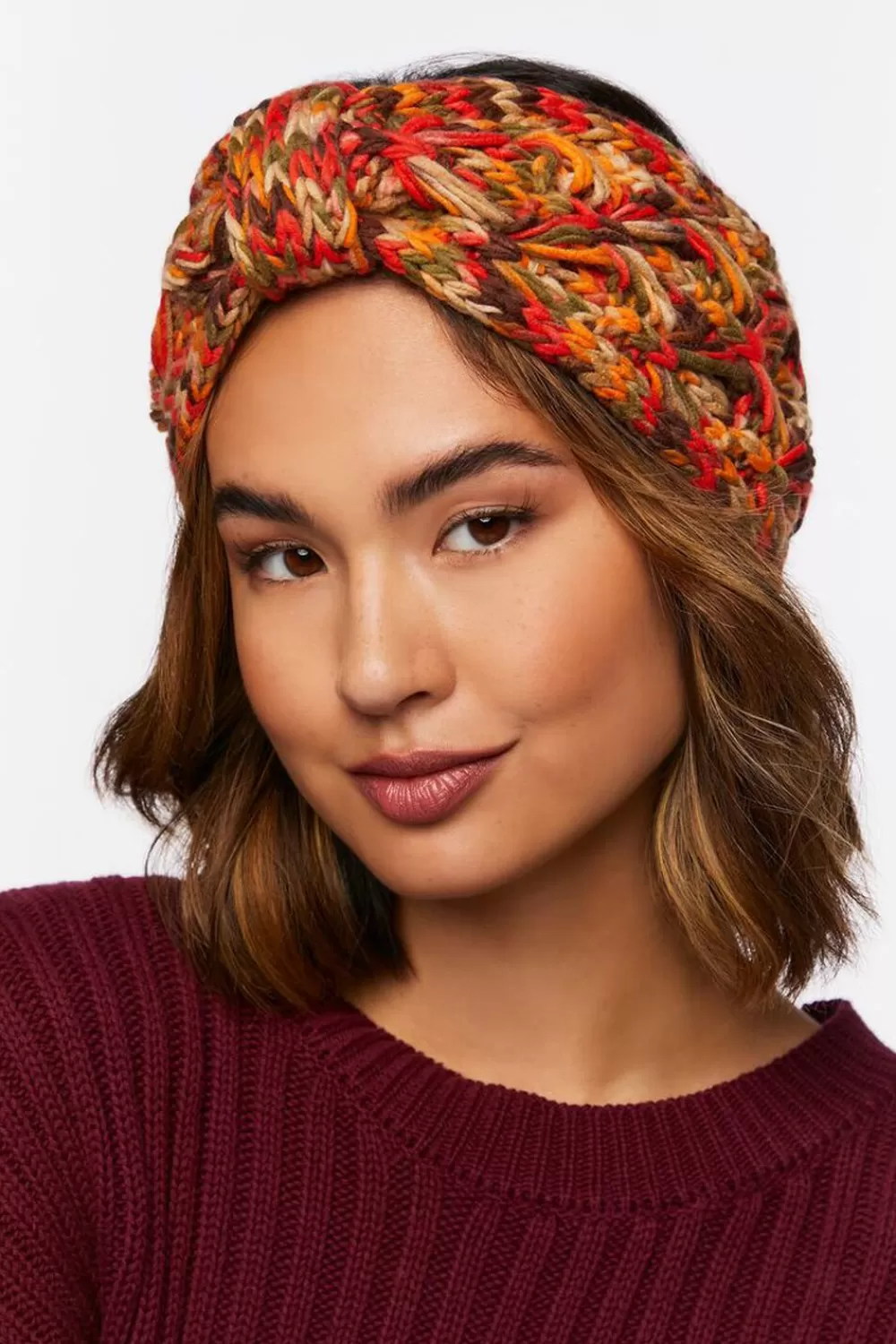 Hair Accessories>Forever 21 Twisted Chunky Headwrap Rust/Multi