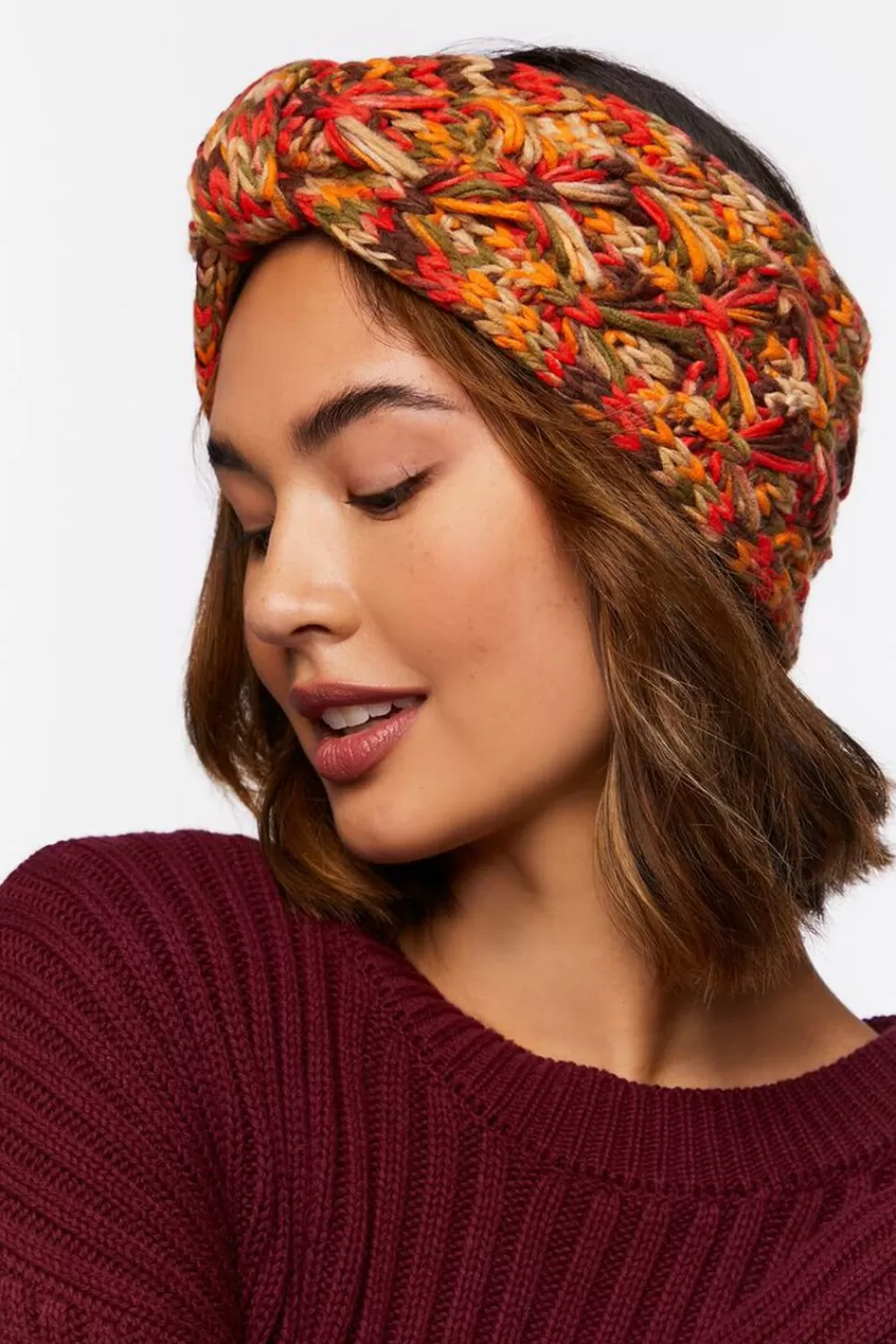 Hair Accessories>Forever 21 Twisted Chunky Headwrap Rust/Multi