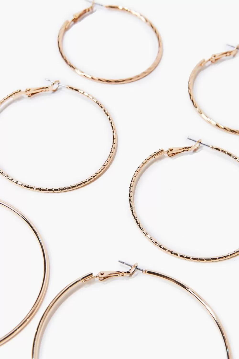Earrings>Forever 21 Twisted Hoop Earring Set Gold