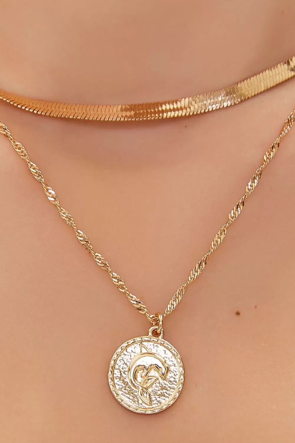 Necklaces>Forever 21 Upcycled Dolphin Layered Necklace Gold