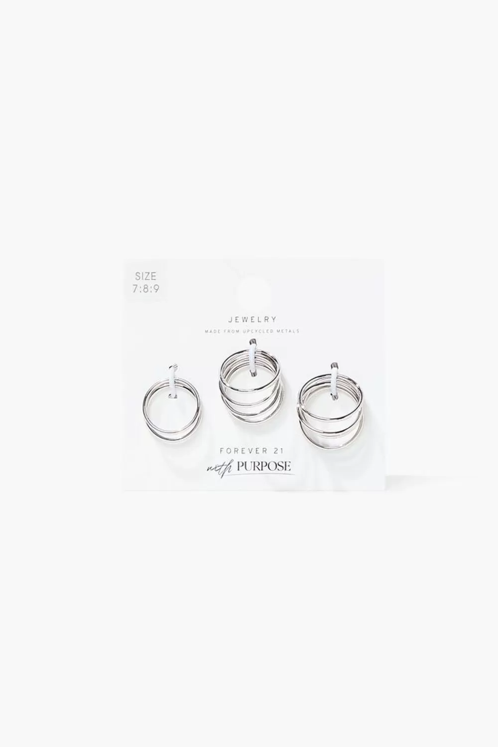Rings>Forever 21 Upcycled Ring Set Silver