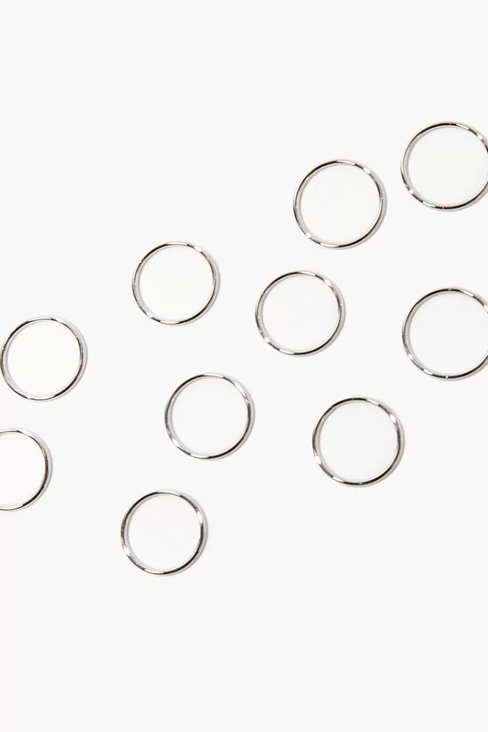 Rings>Forever 21 Upcycled Ring Set Silver