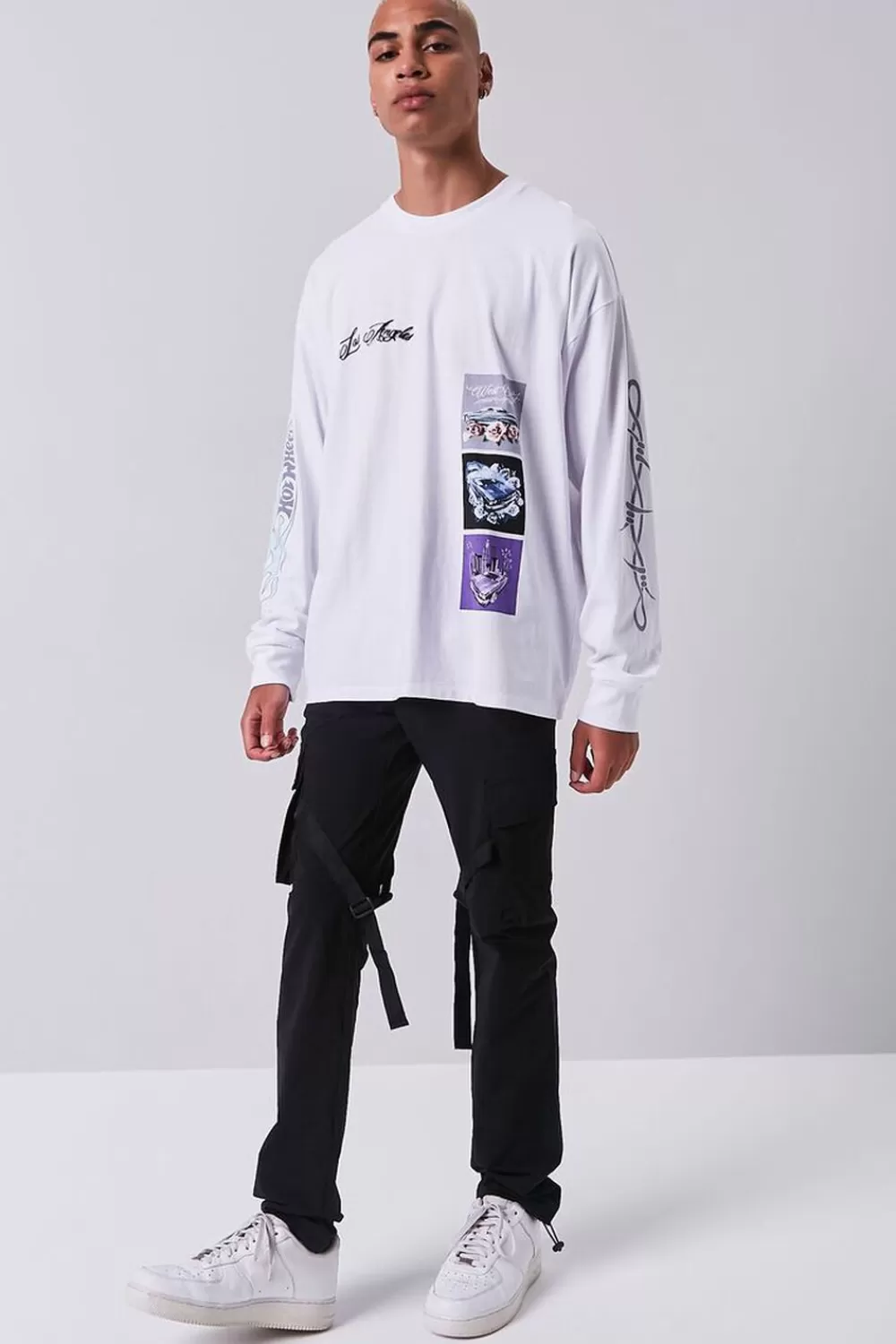 Bottoms>Forever 21 Utility Cargo Joggers Black/Black