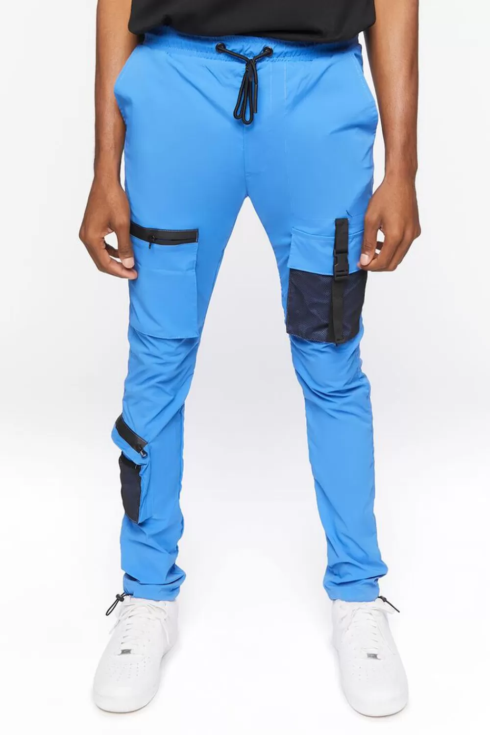 Bottoms>Forever 21 Utility Cargo Joggers Blue