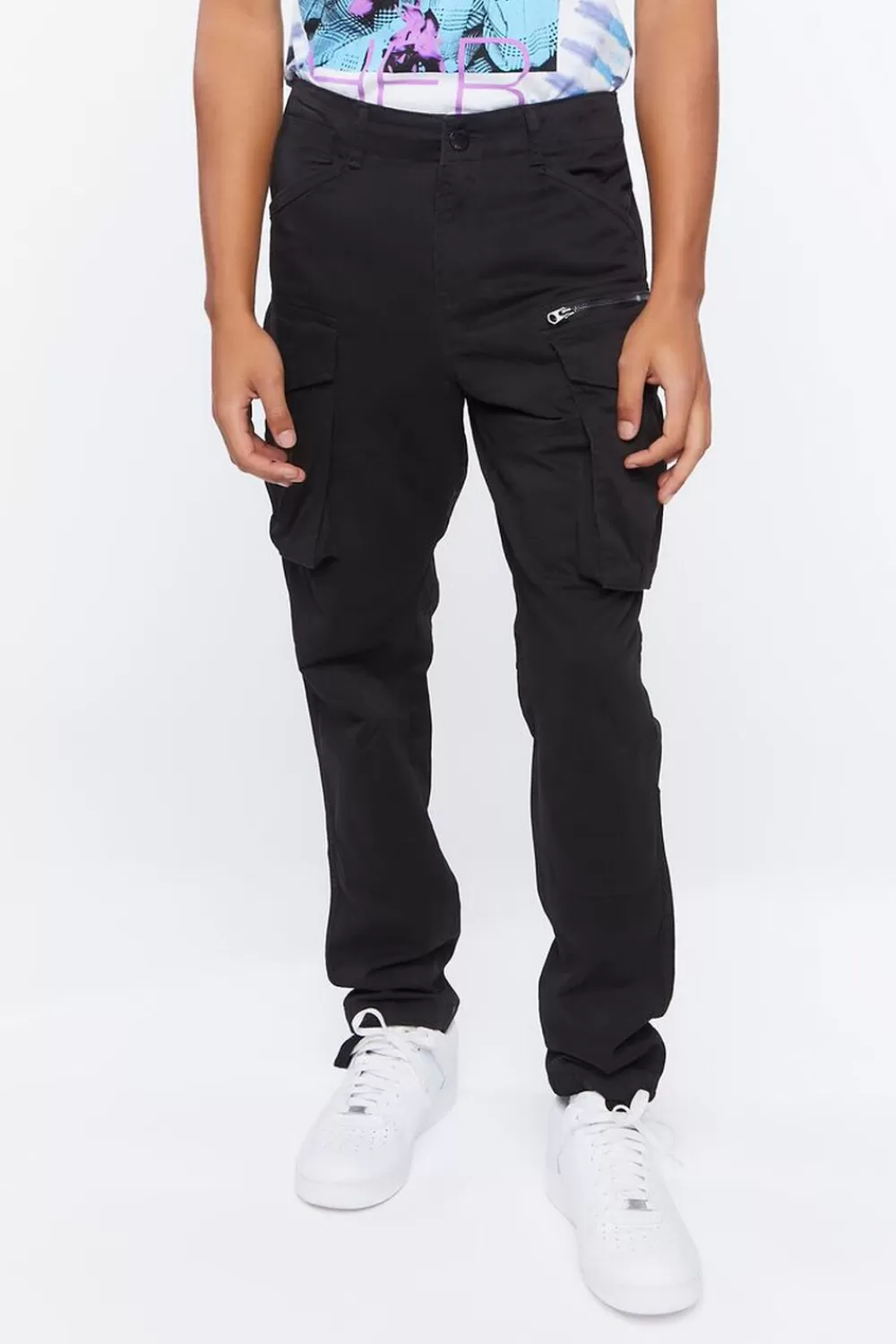Bottoms>Forever 21 Utility Cargo Skinny Pants Black