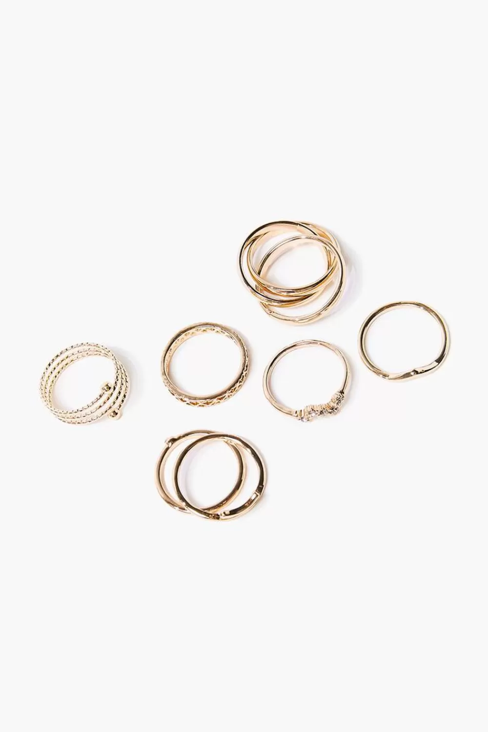 Rings>Forever 21 Variety Ring Set Gold