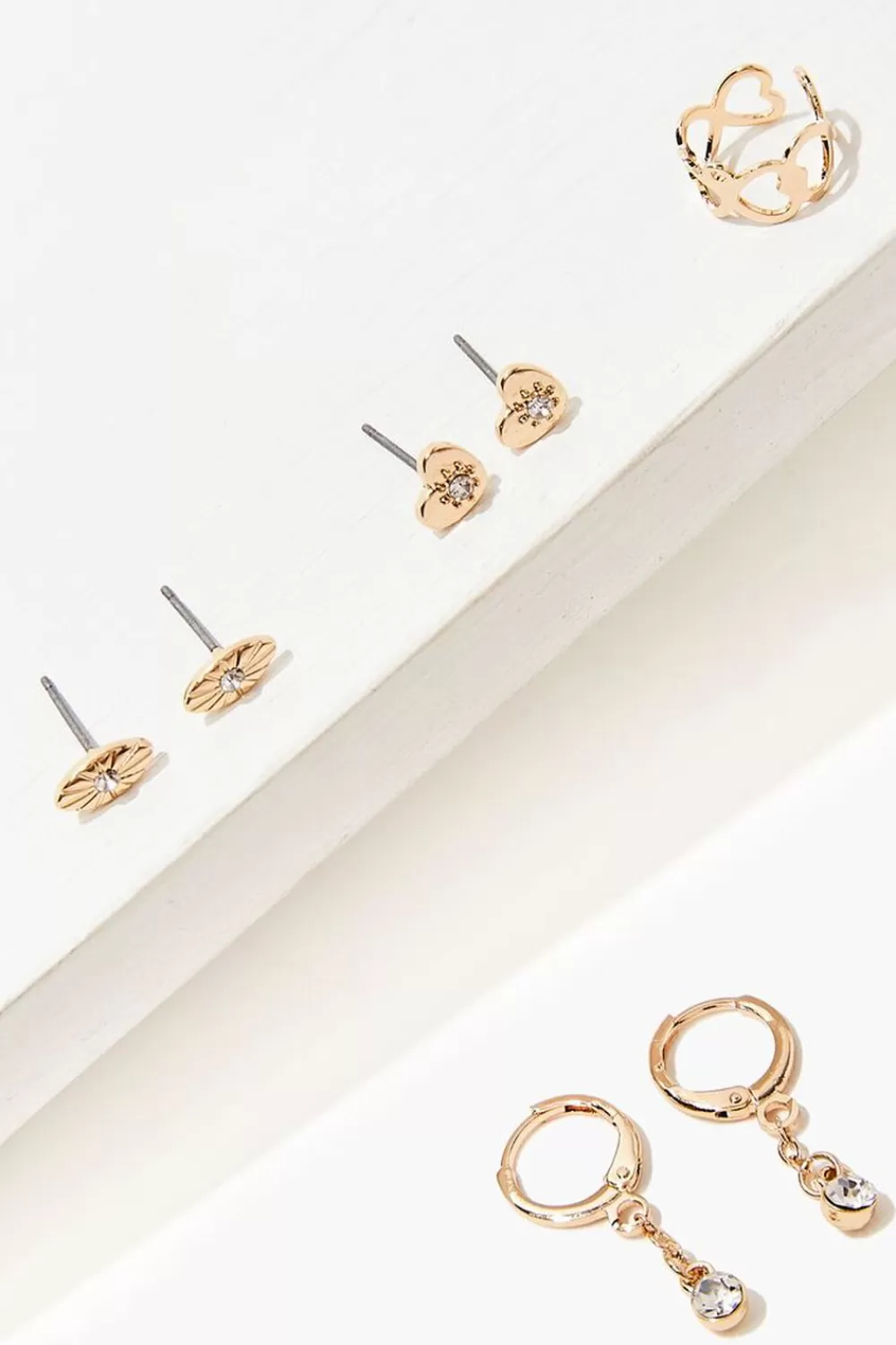 Earrings>Forever 21 Variety Stud & Drop Earring Set Pink/Gold
