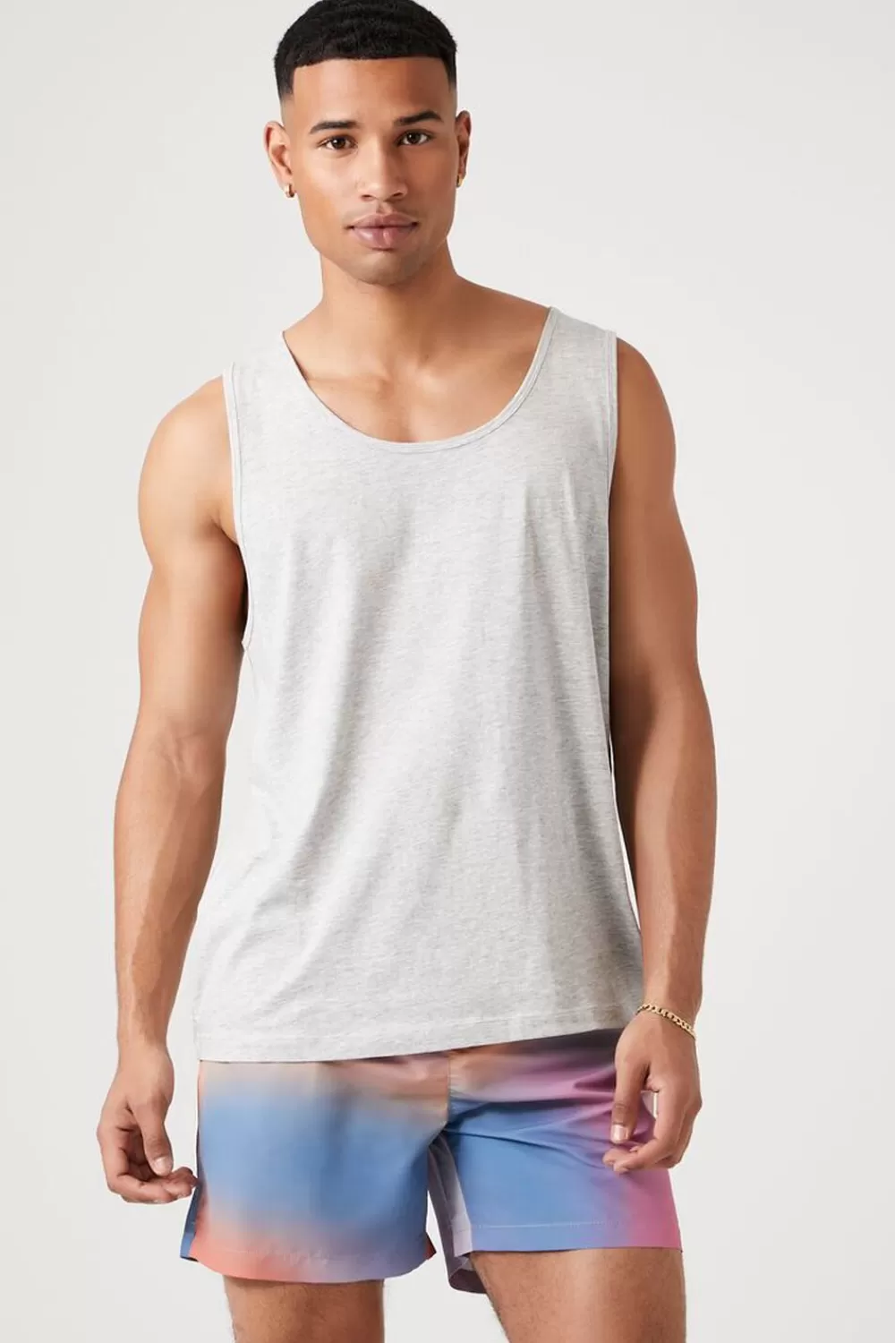 Bottoms>Forever 21 Watercolor Swim Trunks Purple/Multi