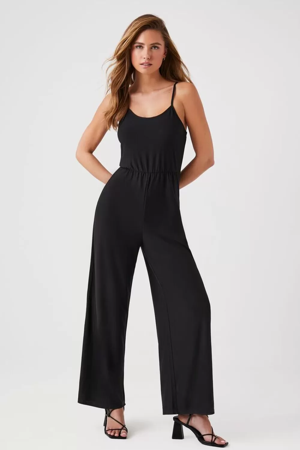 Rompers + Jumpsuits>Forever 21 Wide-Leg Cami Jumpsuit Black