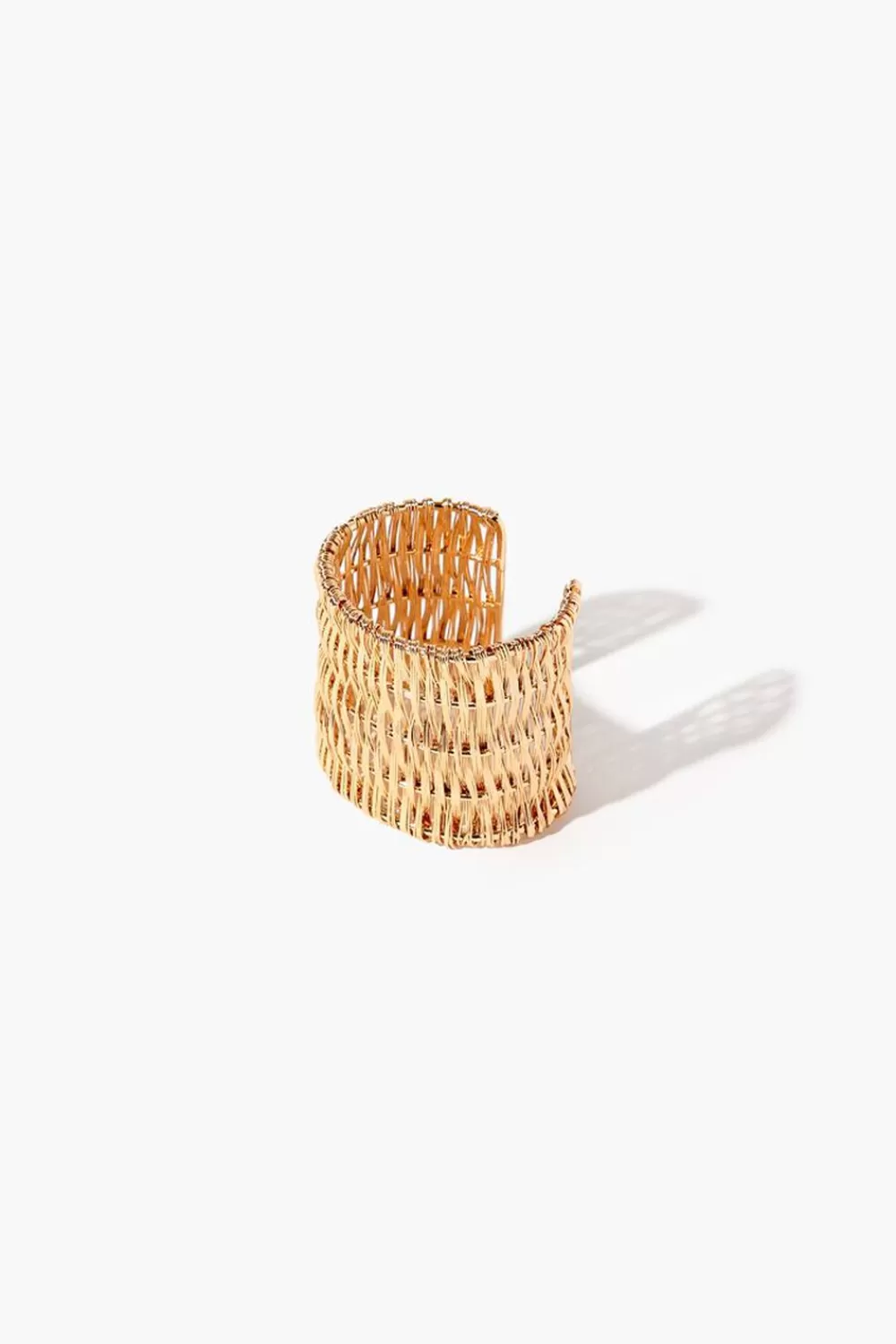 Bracelets>Forever 21 Wire Cuff Bracelet Gold
