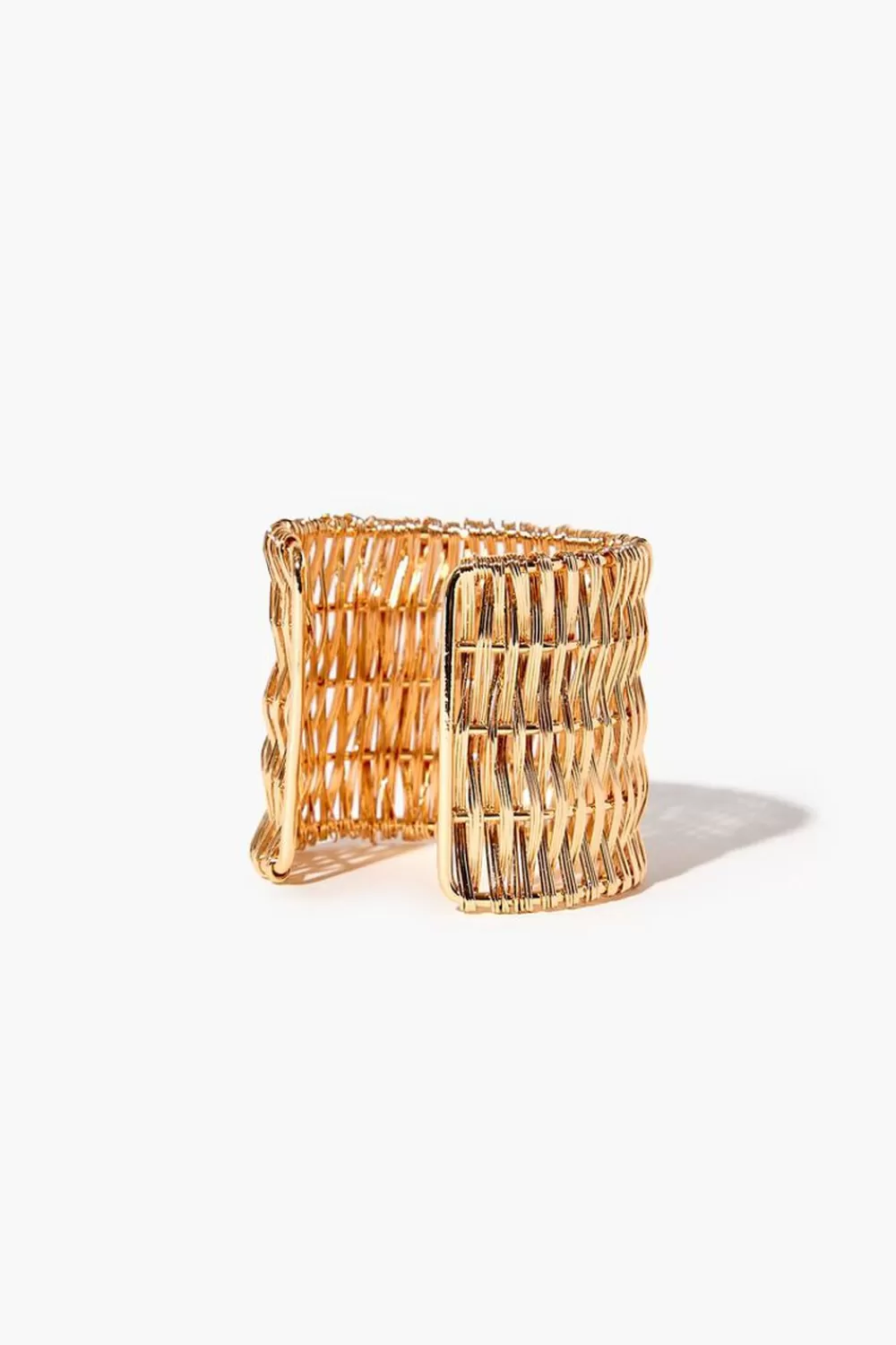 Bracelets>Forever 21 Wire Cuff Bracelet Gold