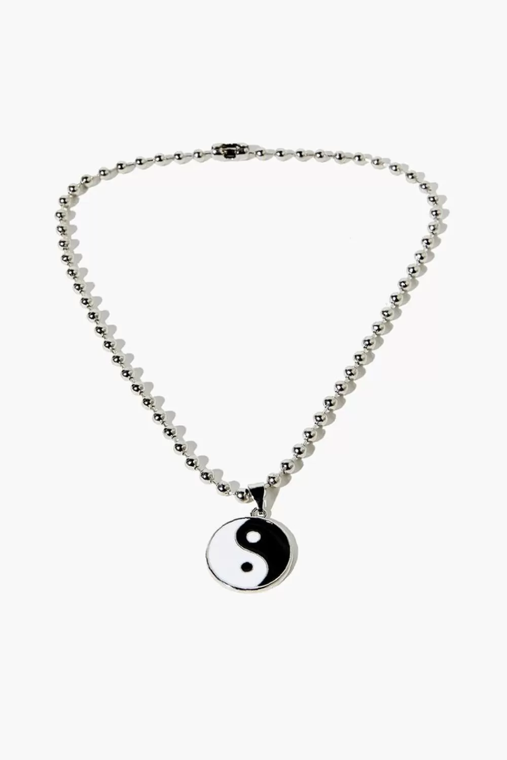 Necklaces>Forever 21 Yin Yang Pendant Necklace Black/Silver
