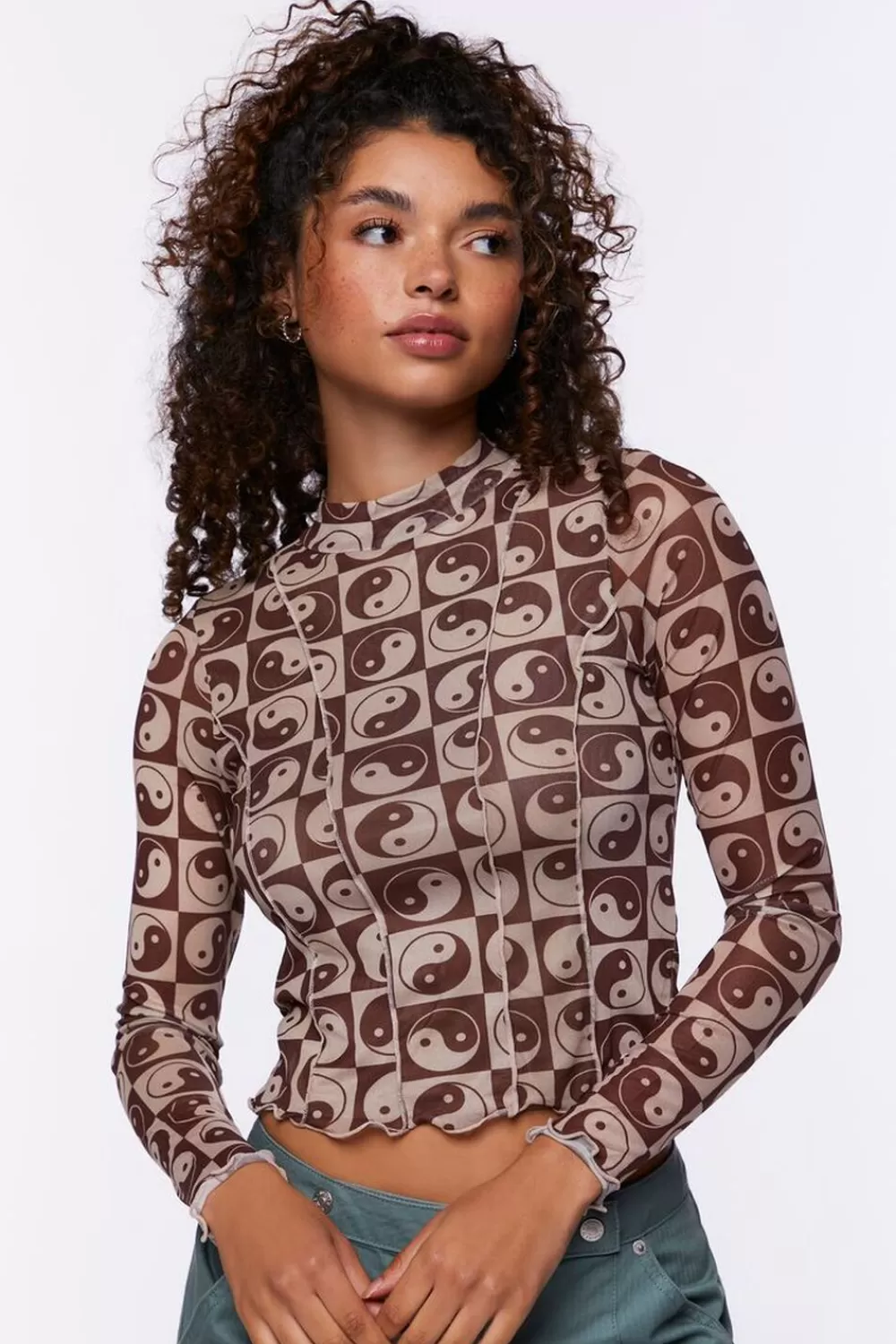 Forever 21 Yin Yang Print Top | Women Tops