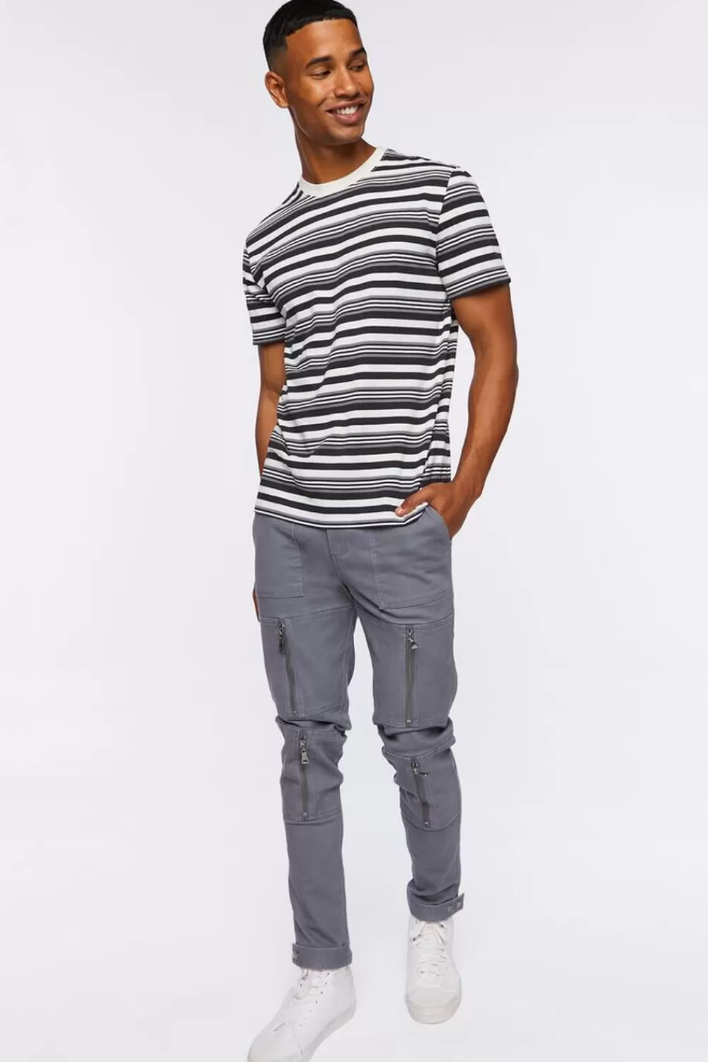 Bottoms>Forever 21 Zippered Skinny Pants Grey